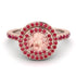 Double Halo Morganite Ring - Zoey No. 911 image 2