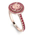 Double Halo Morganite Ring - Zoey No. 911 image 3