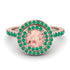 Double Halo Morganite Ring - Zoey No. 905 image 2