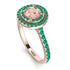 Double Halo Morganite Ring - Zoey No. 905 image 3