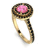 Double Halo Pink Moissanite Ring - Zoey No. 807 image 3