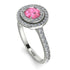 Double Halo Pink Moissanite Ring - Zoey No. 803 image 3
