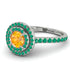 Double Halo Yellow Diamond Ring - Zoey No. 1006 image 1