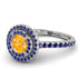 Double Halo Yellow Diamond Ring - Zoey No. 1015 image 1