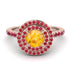 Double Halo Yellow Diamond Ring - Zoey No. 1011 image 2