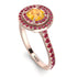 Double Halo Yellow Diamond Ring - Zoey No. 1011 image 3