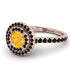 Double Halo Yellow Diamond Ring - Zoey No. 1008 image 1