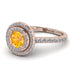 Double Halo Yellow Diamond Ring - Zoey No. 1002 image 1