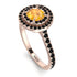 Double Halo Yellow Diamond Ring - Zoey No. 1008 image 3