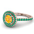 Double Halo Yellow Diamond Ring - Zoey No. 1005 image 1