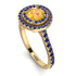 Double Halo Yellow Diamond Ring - Zoey No. 1013 image 3