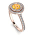 Double Halo Yellow Diamond Ring - Zoey No. 1002 image 3