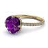 Double Hidden Halo Amethyst Engagement Ring - Angelina No. 301 image 1