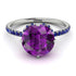Double Hidden Halo Amethyst Engagement Ring - Angelina No. 315 image 3
