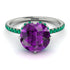 Double Hidden Halo Amethyst Engagement Ring - Angelina No. 306 image 3