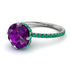Double Hidden Halo Amethyst Engagement Ring - Angelina No. 306 image 1