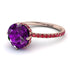 Double Hidden Halo Amethyst Engagement Ring - Angelina No. 311 image 1