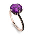 Double Hidden Halo Amethyst Engagement Ring - Angelina No. 308 image 2