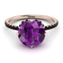 Double Hidden Halo Amethyst Engagement Ring - Angelina No. 308 image 3