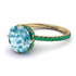 Double Hidden Halo Aquamarine Engagement Ring - Angelina No. 404 image 1