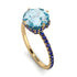 Double Hidden Halo Aquamarine Engagement Ring - Angelina No. 413 image 2