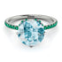 Double Hidden Halo Aquamarine Engagement Ring - Angelina No. 406 image 3