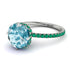 Double Hidden Halo Aquamarine Engagement Ring - Angelina No. 406 image 1
