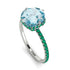 Double Hidden Halo Aquamarine Engagement Ring - Angelina No. 406 image 2