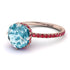 Double Hidden Halo Aquamarine Engagement Ring - Angelina No. 411 image 1