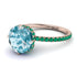 Double Hidden Halo Aquamarine Engagement Ring - Angelina No. 405 image 1