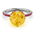 Double Hidden Halo Citrine Engagement Ring - Angelina No. 612 image 2