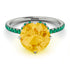 Double Hidden Halo Citrine Engagement Ring - Angelina No. 606 image 2