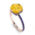 Double Hidden Halo Citrine Engagement Ring - Angelina No. 614 image 3