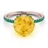 Double Hidden Halo Citrine Engagement Ring - Angelina No. 605 image 2