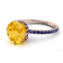 Double Hidden Halo Citrine Engagement Ring - Angelina No. 614 image 1