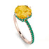 Double Hidden Halo Citrine Engagement Ring - Angelina No. 605 image 3