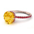 Double Hidden Halo Citrine Engagement Ring - Angelina No. 611 image 1