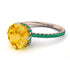Double Hidden Halo Citrine Engagement Ring - Angelina No. 605 image 1