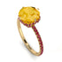 Double Hidden Halo Citrine Engagement Ring - Angelina No. 610 image 3