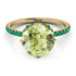 Double Hidden Halo Peridot Engagement Ring - Angelina No. 704 image 3