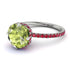 Double Hidden Halo Peridot Engagement Ring - Angelina No. 712 image 1