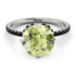 Double Hidden Halo Peridot Engagement Ring - Angelina No. 709 image 3