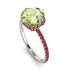 Double Hidden Halo Peridot Engagement Ring - Angelina No. 712 image 2