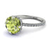 Double Hidden Halo Peridot Engagement Ring - Angelina No. 703 image 1