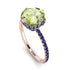 Double Hidden Halo Peridot Engagement Ring - Angelina No. 714 image 2