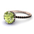 Double Hidden Halo Peridot Engagement Ring - Angelina No. 708 image 1