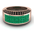 Emerald Cluster Wide Fancy Wedding Band - Kyla No. 35 image 1