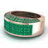 Emerald Cluster Wide Fancy Wedding Band - Kyla No. 20 image 3