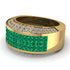 Emerald Cluster Wide Fancy Wedding Band - Kyla No. 4 image 3