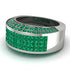 Emerald Cluster Wide Fancy Wedding Band - Kyla No. 21 image 3